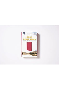 Biblia RVR 1960 Tierra Santa Ultrafina Letra Grande Fucsia Símil Piel con Cierre