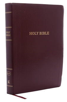 Image of KJV Holy Bible, Giant Print Center-Column Reference Bible, Burgundy Leather-look, 53,000 Cross References, Red Letter, Comfort Print: King James Version
