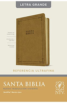 Biblia NTV Letra Grande Ultrafina de Referencias Piel Marrón Claro