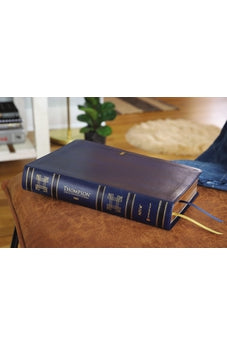 Image of NIV, Thompson Chain-Reference Bible, Large Print, Leathersoft, Navy, Thumb Indexed, Red Letter, Comfort Print