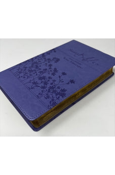 Image of Biblia RVR 1960 Letra Grande Tamaño Manual Flores Lila