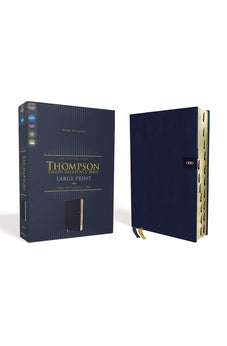 Image of NIV, Thompson Chain-Reference Bible, Large Print, Leathersoft, Navy, Thumb Indexed, Red Letter, Comfort Print