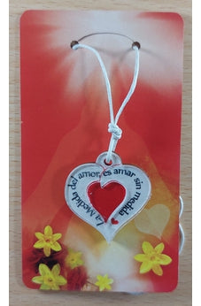 Colgante corazÃ³n 3x3 cm la medida del amor