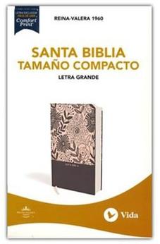 Biblia RVR 1960 Compacta Tapa Dura Azul Floral con Índice