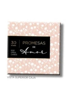 Image of Promesas de Amor Cajita de 30 Tarjetas Pop Abiertas