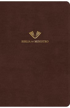 Biblia RVR 1960 del Ministro Ampliada Caoba Piel