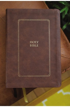 Image of KJV, Thompson Chain-Reference Bible, Large Print, Leathersoft, Brown, Red Letter, Thumb Indexed, Comfort Print